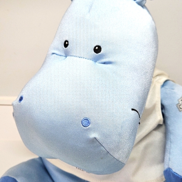 VINTAGE Harley-Davidson Hippo Plush Toy Blue Microbead 2005 Officially Licensed - Picture 2 of 6